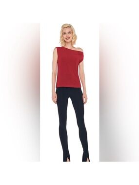 Norma Kamali Drop Shoulder Top in Rust